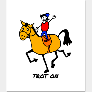 Trot On Pony Cartoon Posters and Art